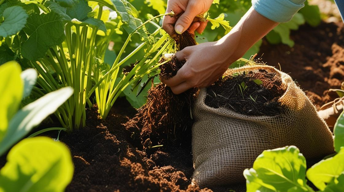 woman, weeding, garden lush, soil